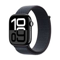 Apple Watch Series 10 GPS 46mm Black Aluminum Case with Ink Cloud Sport Loop