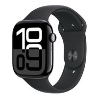 Apple Watch Series 10 GPS Cellular 46mm Jet Black Aluminum Case with Black Sport Band