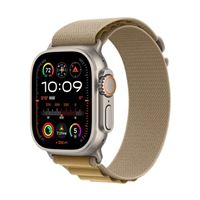 Apple Watch Ultra 2 GPS Cellular 49mm Natural Titanium Case with Tan Alpine Loop - Medium