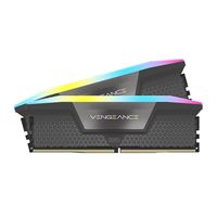 Corsair VENGEANCE RGB 32GB (2 x 16GB) DDR5-6000 PC5-48000 CL36 Dual Channel Desktop Memory Kit CMH32GX5M2M6000Z36 - Black