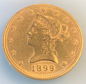 1899  $10 Dollar Liberty Gold Eagle Coin