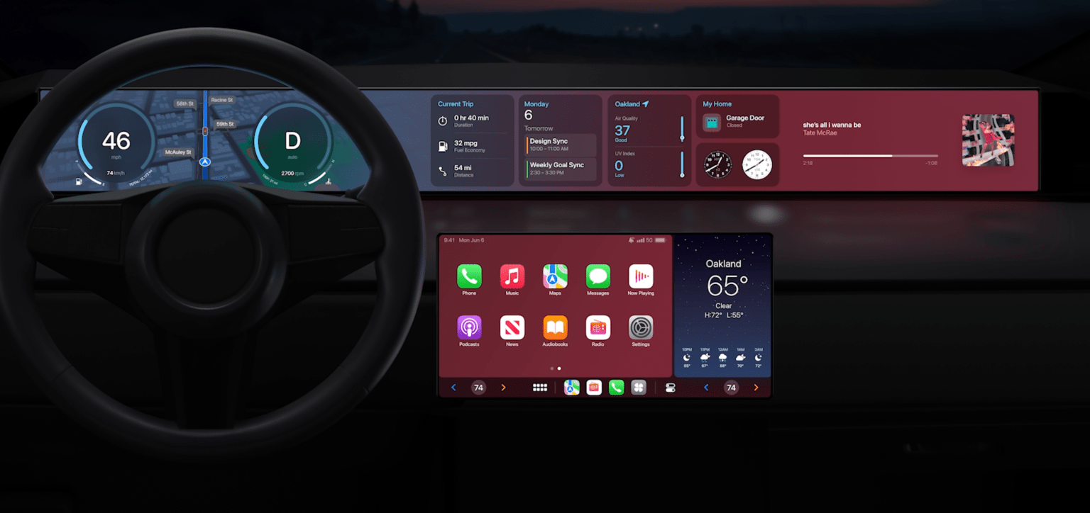 Next-gen CarPlay (shown) not coming to first hybrid Porsche 911