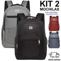 Kit 2 Mochilas Bolsa Viagem Resistente Casual Viagem Faculdade Coreana Prática Unissex Mala Escolar - New Bag