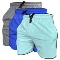 Kit 3 Short de Elastano Dry fit Bermuda de Praia Piscina e Academia - RM Fabrica