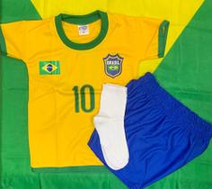 Kit Infantil Camisa Calção e Meia Brasil - Ring