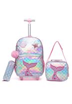 Kit Mochila Infantil De Rodinha Escolar Lancheira Estojo - COBAN