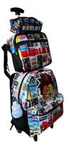 Kit Mochila Rodinha Roblox Com Estojo E Lancheira Infantil - DeCarllos