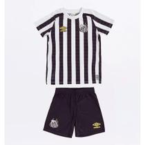 Kit Santos Infantil II 21/22 s/n Torcedor Umbro - Branco+Preto