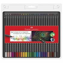 Lapis de cor redondo supersoft 24 cores faber-castell