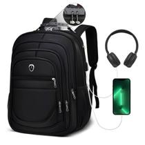 Mochila Grande Masculina Feminina Escolar Faculdade Trabalho Bolso Espaço Notebook Trava Anti Roubo - M3M