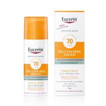 Protetor Solar Facial Eucerin Oil Control Tinted Toque Seco Claro FPS70 50g