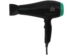 Secador de Cabelo GAMA ITALY Ceramic Íon Preto - e Verde 2100W 2 Velocidades Professional Babosa