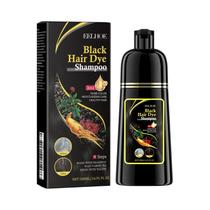 Shampoo de Tintura para Cabelo Preto - Cobertura de Cabelos Brancos e Grisalhos - Nutritivo e Reparador