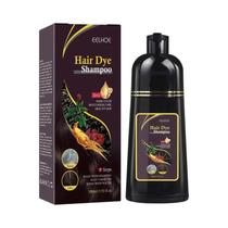 Shampoo de Tintura para Cabelo Preto - Cobertura de Cabelos Brancos e Grisalhos - Nutritivo e Reparador