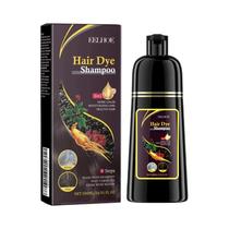 Shampoo de Tintura para Cabelo Preto - Cobertura de Cabelos Brancos e Grisalhos - Nutritivo e Reparador