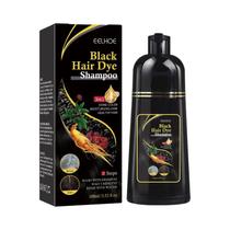 Shampoo de Tintura para Cabelo Preto - Cobertura de Cabelos Brancos e Grisalhos - Nutritivo e Reparador