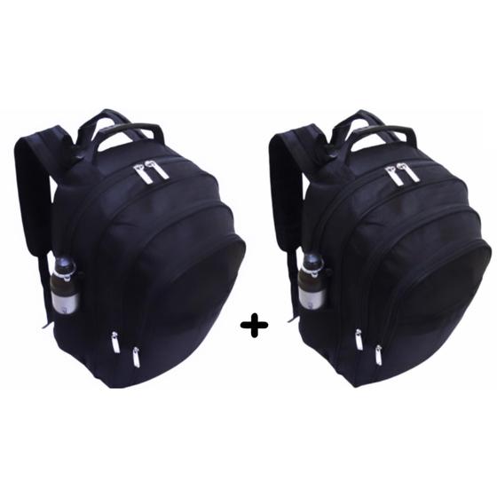 Imagem de Kit 02 Mochila Escolar Bolsa Resistente Masculino Feminino