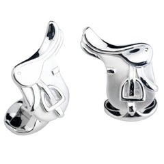 Deakin & Francis Silver Saddle Cufflinks