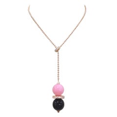 CARTIER Pink Sapphire, Pink Opal and Diamond Pendant