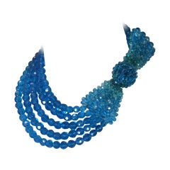 Coppola e Toppo Blue Crystal Bow Necklace