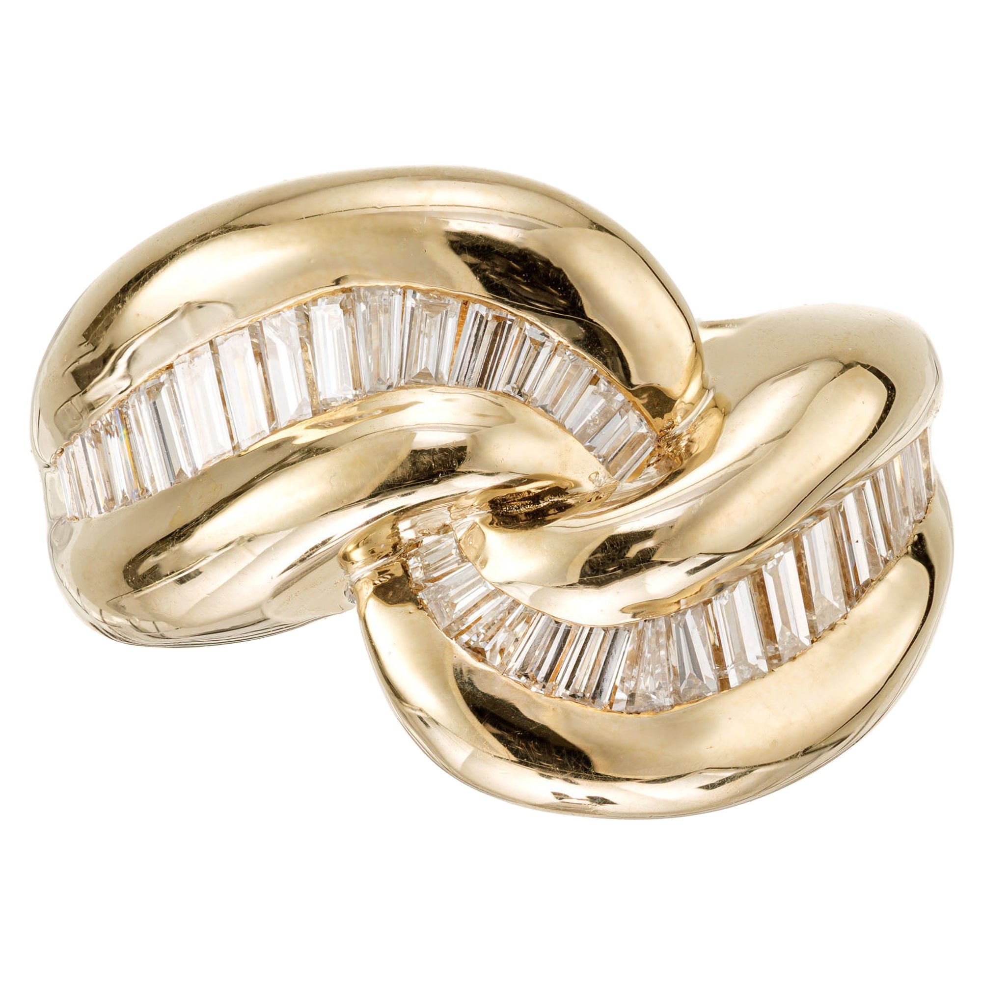 .70 Carat Diamond Gold Swirl Cocktail Ring