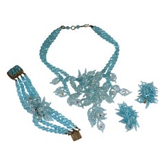 Important Coppola e Toppo Crystal Leaf Parure