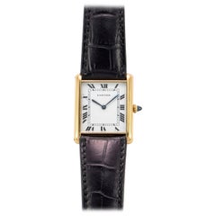 Cartier 18 Karat Yellow Gold Tank Jumbo Automatic Watch, 1970s