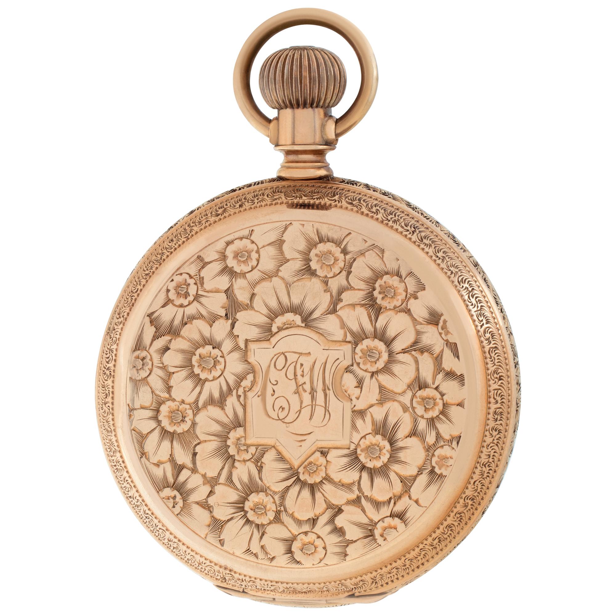 Elgin 14k Yellow Gold Pocket Watch Manual Wind