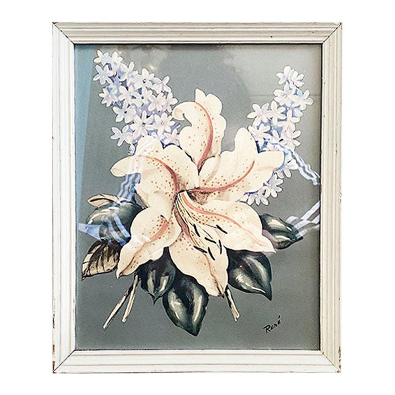 Framed Botanical Print of a Stargazer Lily by Rene White