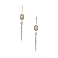 Meira T. Labradorite and Diamond Drop Earrings