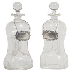 Coppia di decanter in vetro