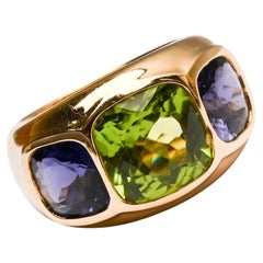 Seaman Schepps  Amethyst and Peridot Ring