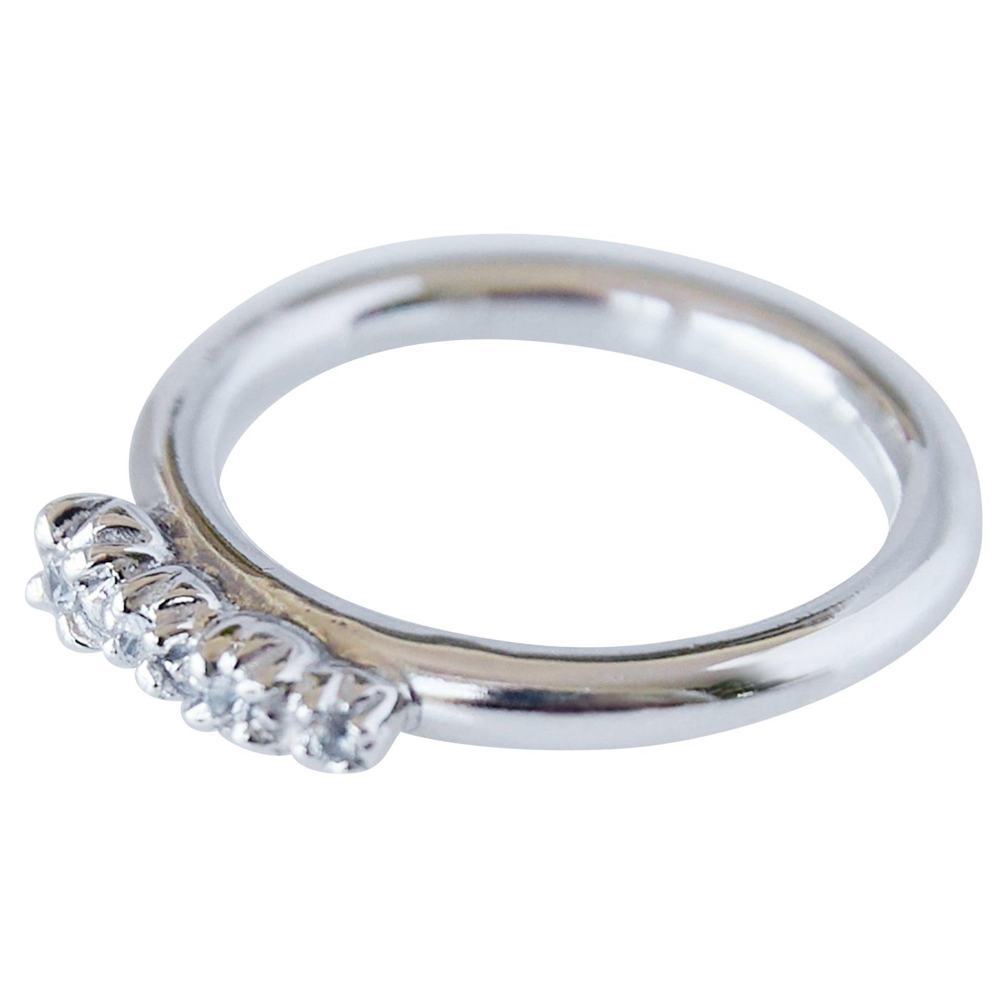 White Diamond White Gold Ring Band