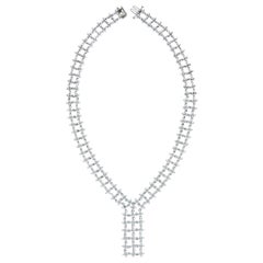 White Gold Diamond Drop Necklace