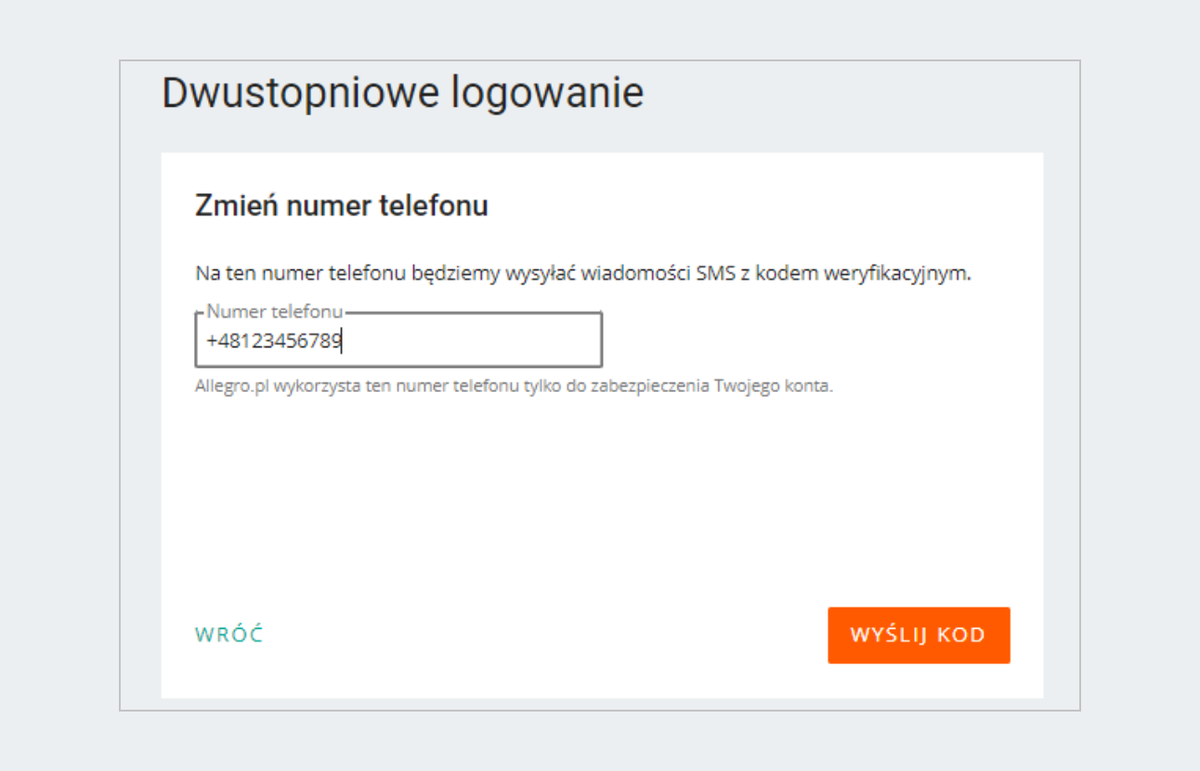 Zmień numer telefonu