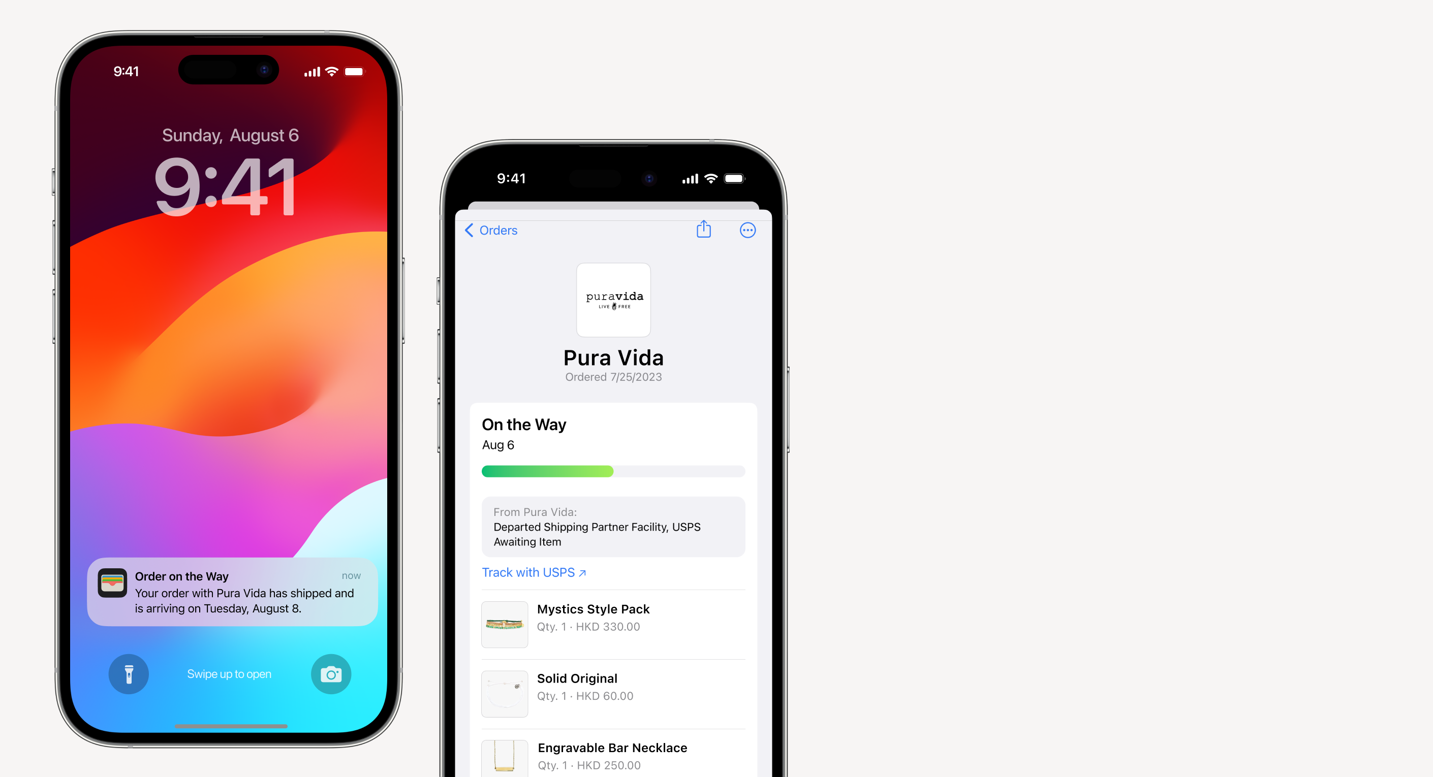 apple wallet order tracking hero v