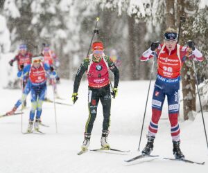 Biathlon im TV Symbolbild