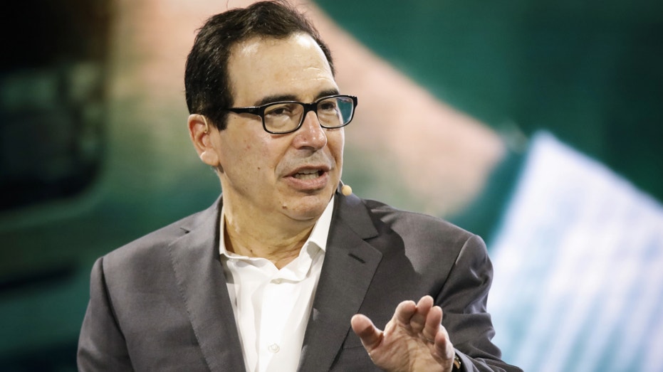 Former Treasury Secretary Steven Mnuchin during the Future Investment Initiative Institute Priority Summit in Miami, Florida, on March 30, 2023.