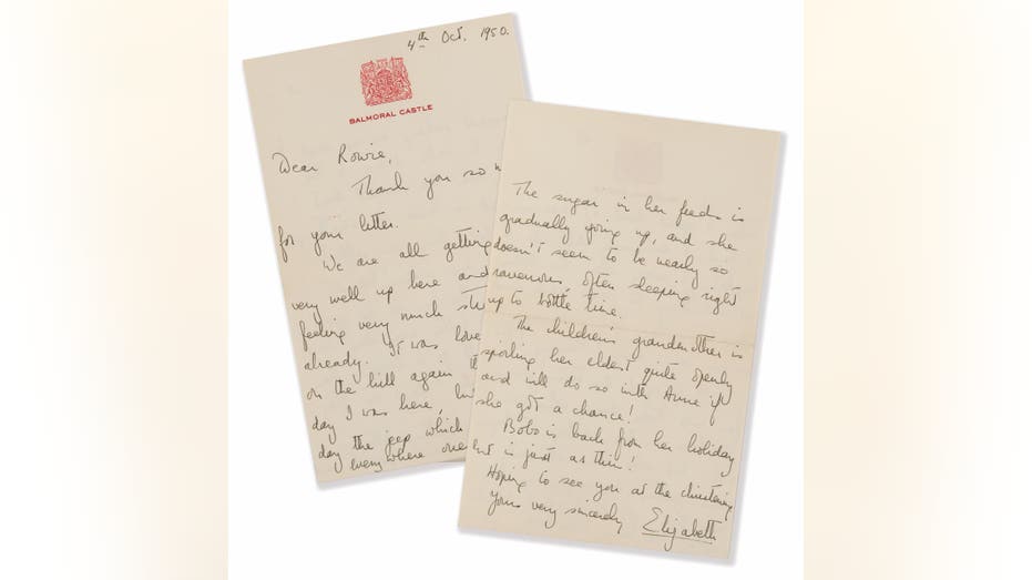 A letter from Queen Elizabeth II to her midwife