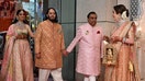 MUMBAI, INDIA - JULY 12: Ambani Family during the Wedding ceremony of Anant Ambani and Radhika Merchant at the Jio World Convention Centre, BKC on July 12, 2024 in Mumbai, India. (Photo by Raju Shinde/Hindustan Times via Getty Images)
