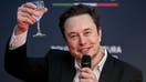 Elon Musk, chief executive officer of Tesla Inc and X (formerly Twitter) Ceo speaks at the Atreju political convention organized by Fratelli d&apos;Italia (Brothers of Italy), on December 15, 2023 in Rome, Italy.