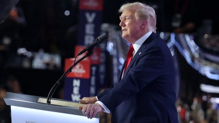 Republican presidential nominee and former President Donald Trump speaks on Day 4 of the Republican National Convention at the Fiserv Forum in Milwaukee, Wisconsin, on July 18, 2024.