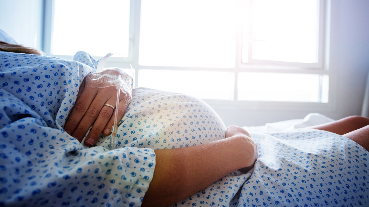 Pregnant woman in hospital