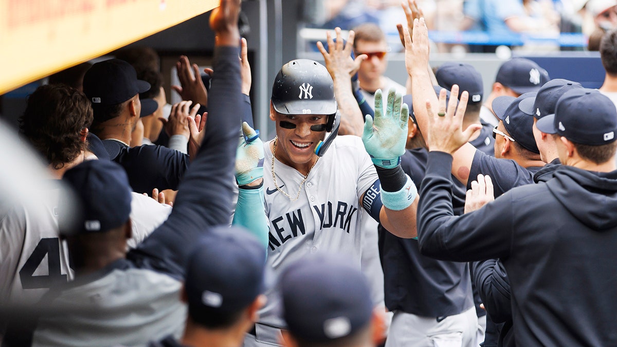 Aaron Judge in the dugout