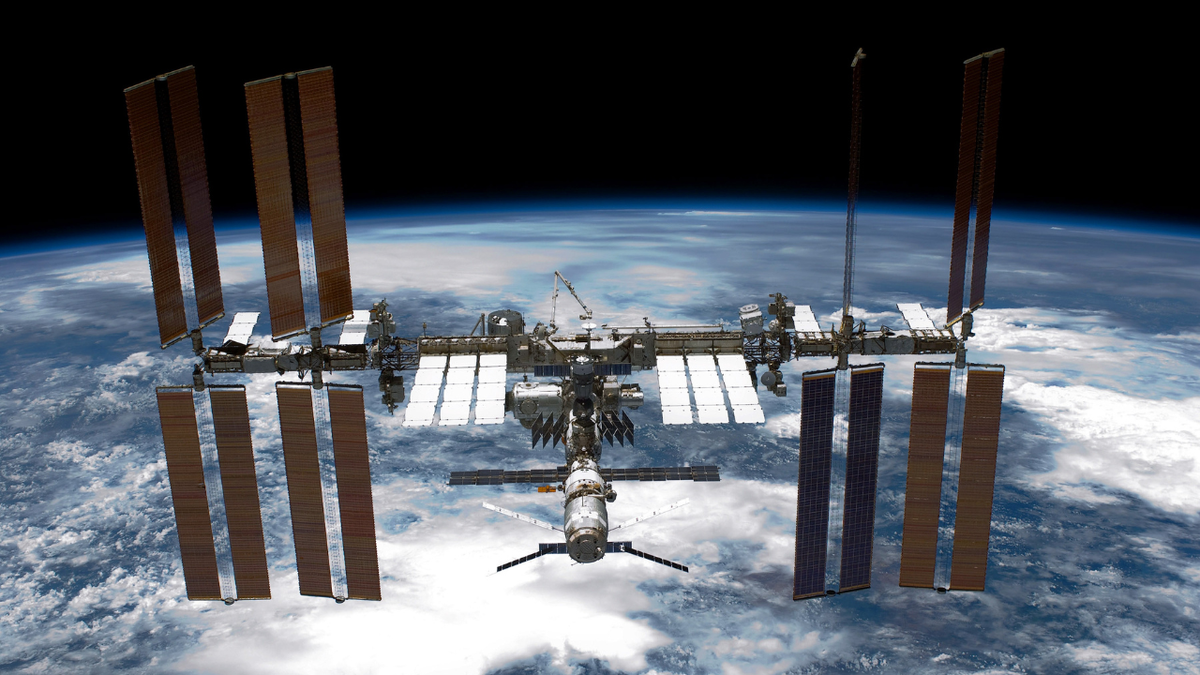 International Space Station with Earth in background