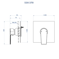 Acabamento Bold 370 Para Base Monocomando Docol/Fani 530 3/4Cromado Fani