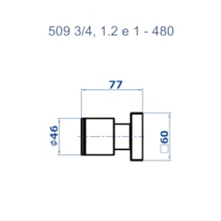 Acabamento Para Registro Base Deca E Similares 509 3/4C 1 1/4 e 1 1/2  Cromado Fani 