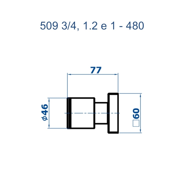 Acabamento Para Registro Base Deca E Similares 509 3/4C 1 1/4 e 1 1/2  Cromado Fani 