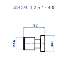 Acabamento para Registro Elo 509 3/4 BK480 Preto Fosco 1/2