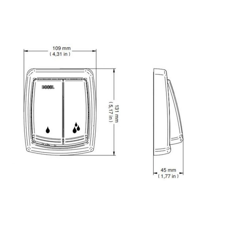 Acabamento Para Válvula De Descarga Bactéria Free Salvágua Box Cromada Docol